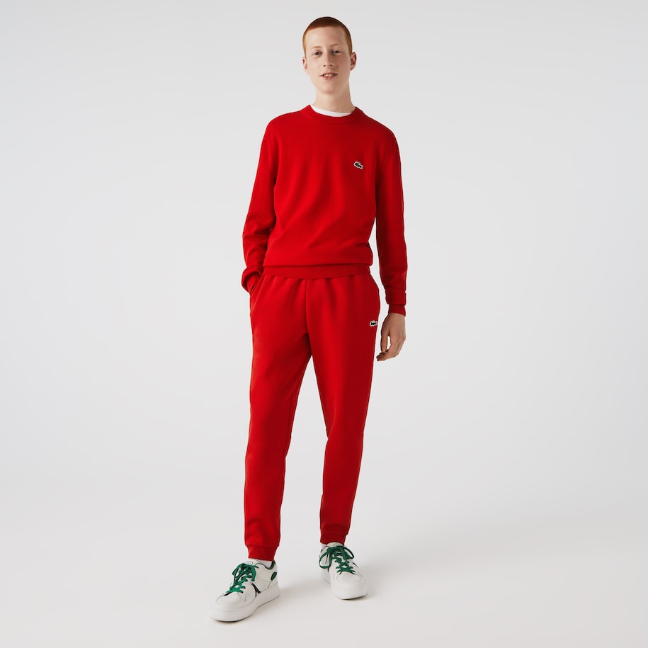 Lacoste - Tapered Fit Fleece Joggers - Red