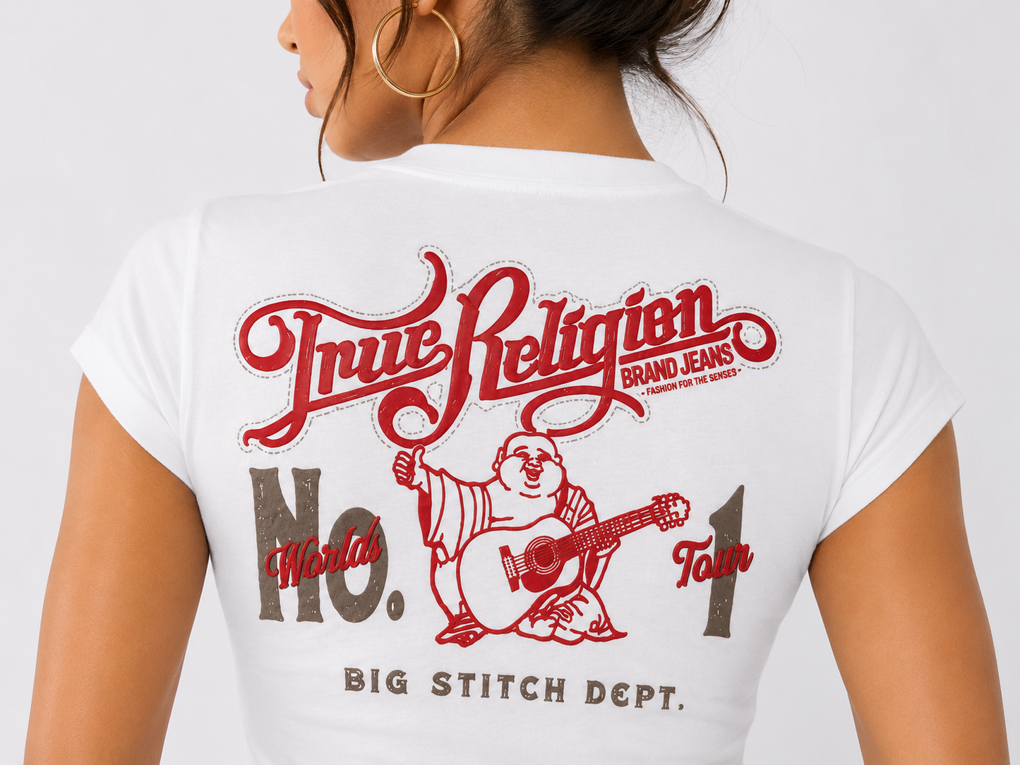 TRUE RELIGION WOMEN'S BUDDHA #1 BABY TEE