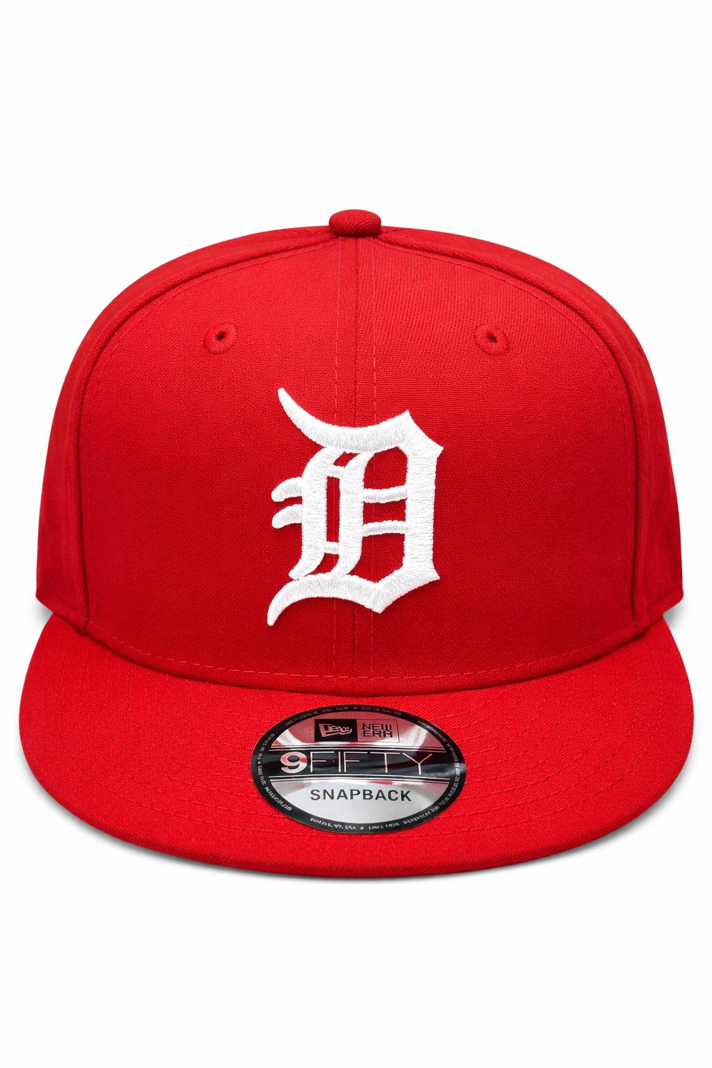 NEW ERA DETROIT TIGERS RED/WHITE 9FIFTY SNAPBACK CAP