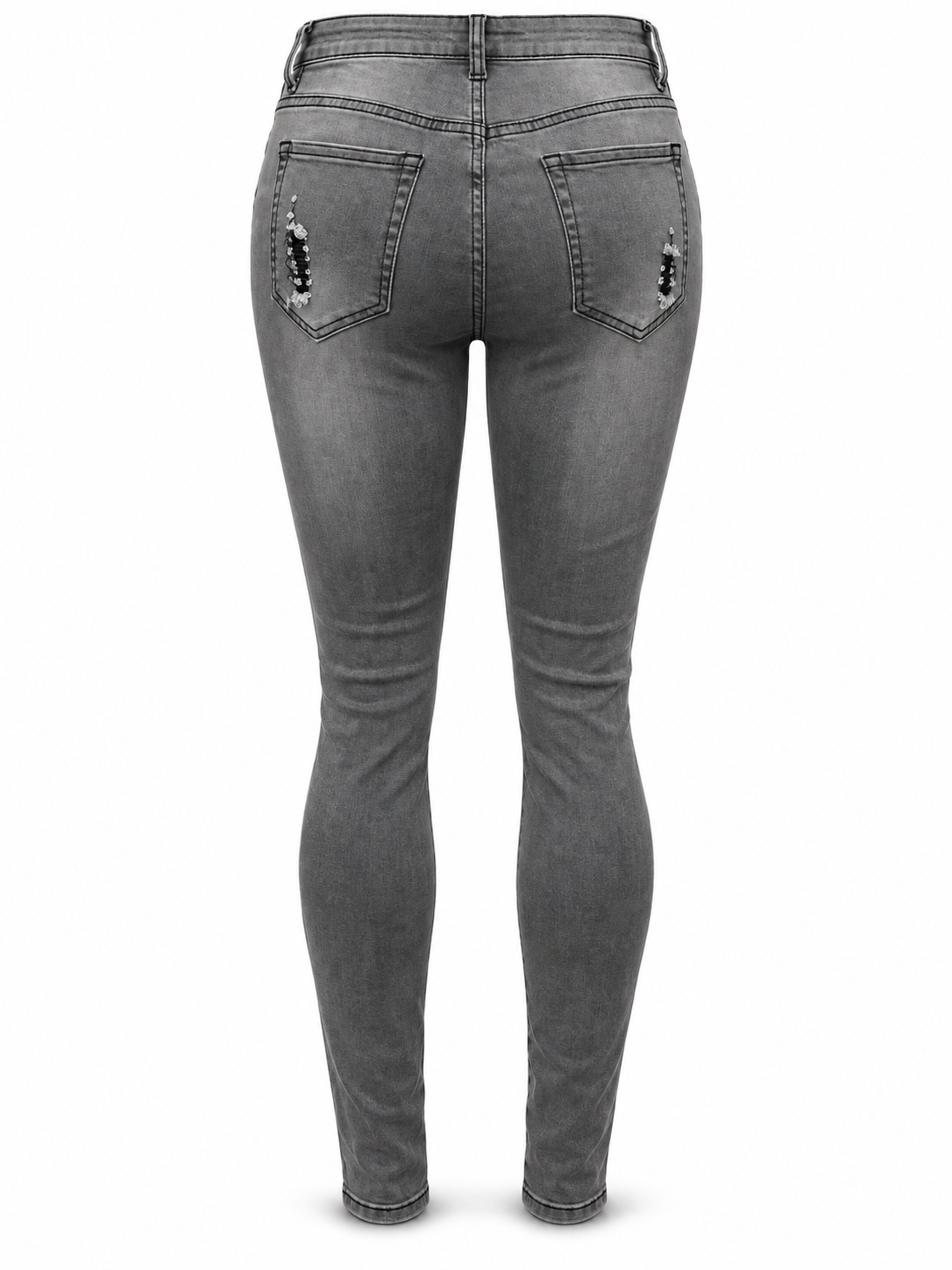 REDFOX WOMEN'S SHREDDED SKINNY JEANS (PA0903)