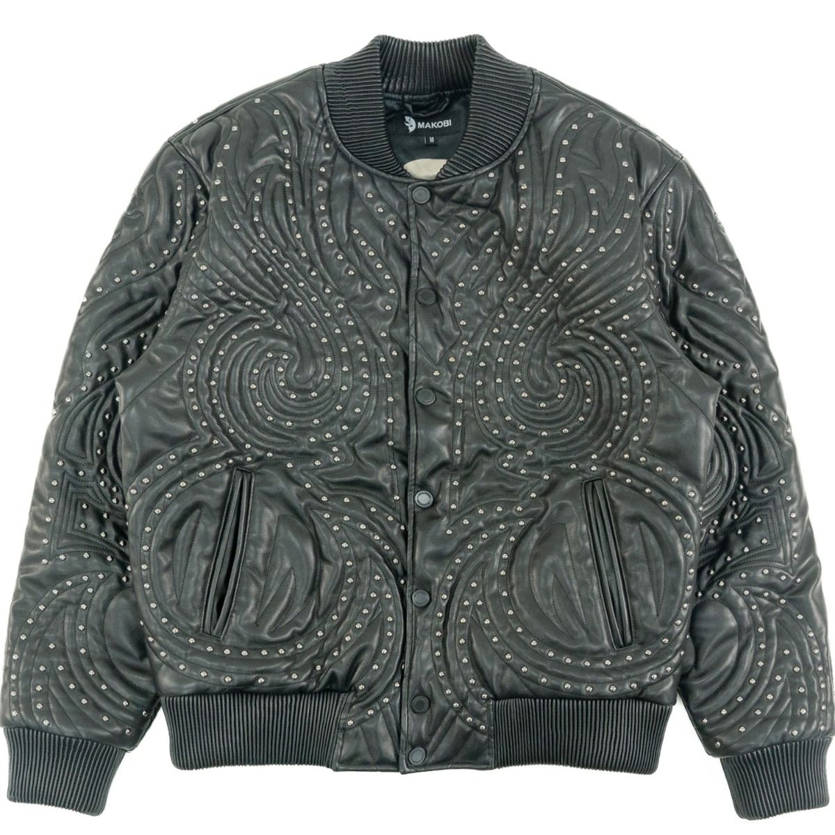 MAKOBI LORENZO VEGAN LEATHER JACKET- BLACK