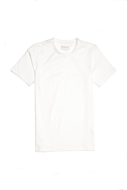 CityLab - Stretch Slim Fit T-Shirt Crew Neck - White