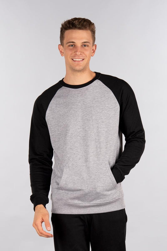 CityLab - Terry Fleece Raglan, Crew - Gray | Black