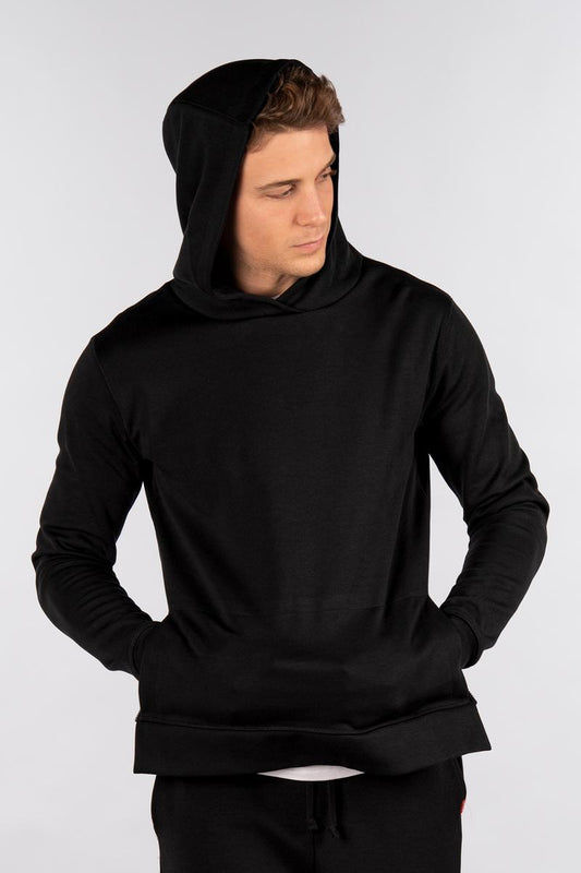 CityLab - Side-Zip Pullover Hoodie Performance Fleece - Black