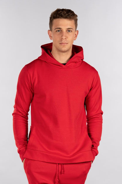 CityLab - Side-Zip Pullover Hoodie Performance Fleece - Red