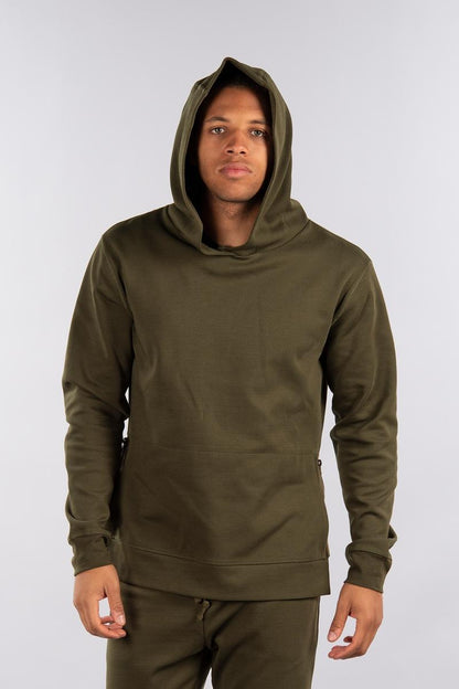 CityLab - Side-Zip Pullover Hoodie Performance Fleece - Olive