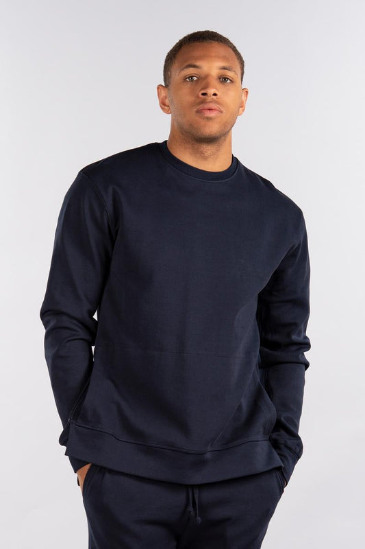 CityLab - Side-Zip Crew Performance Fleece - Navy