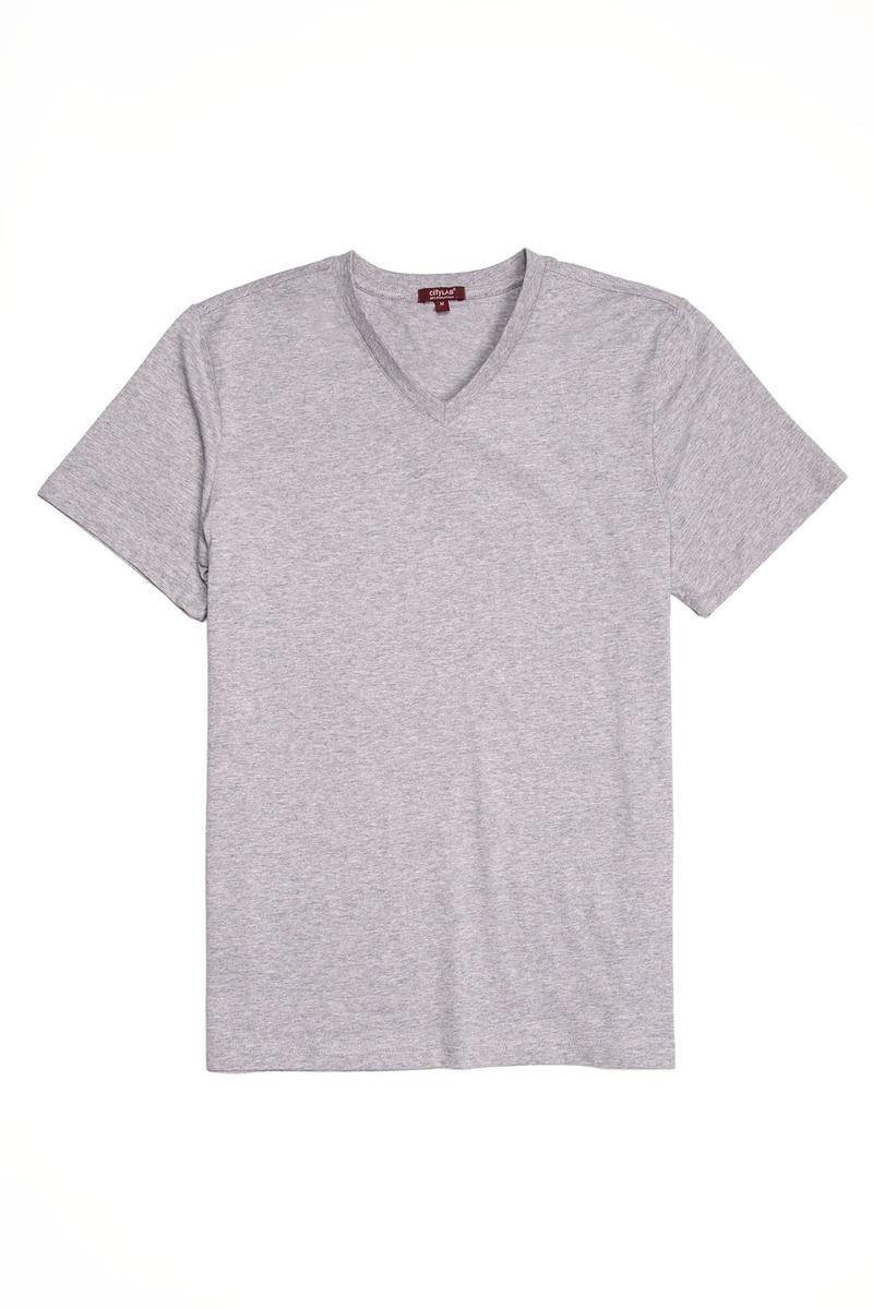 CityLab - Premium T-Shir V Neck - Gray