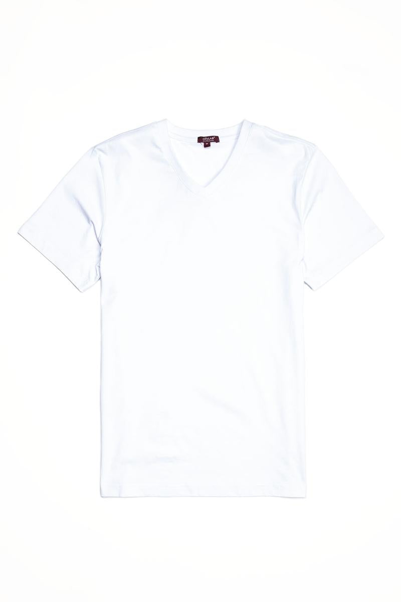 CityLab - Premium T-Shir V Neck - White