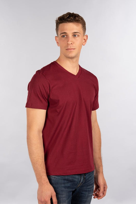 CityLab - Premium T-Shir V Neck - Burgundy