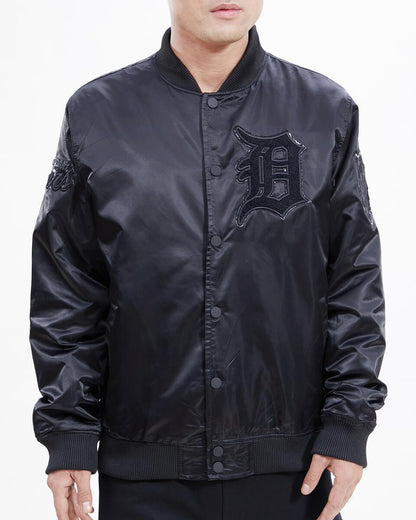 Pro Standard - Detroit Tigers Logo Satin Jacket -  Triple Black