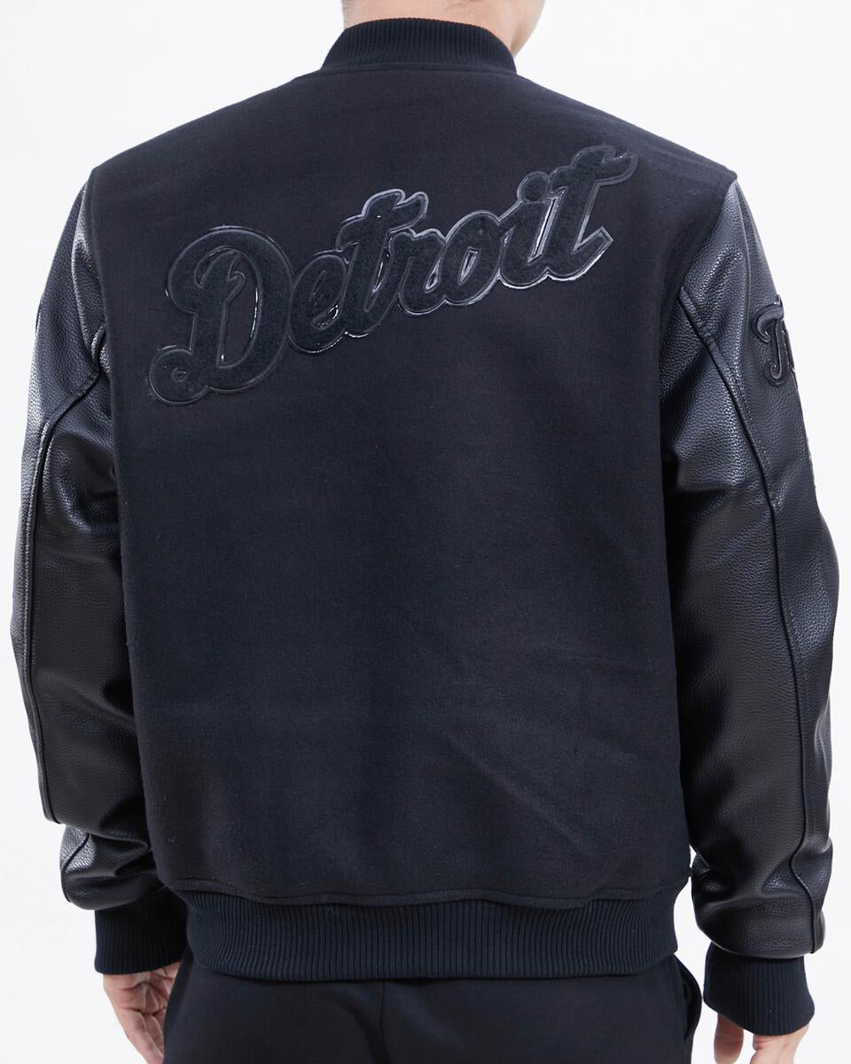 Pro Standard - Detroit Tigers Logo Varsity Jacket -  Triple Black
