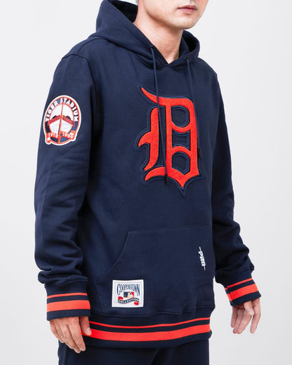 Pro Standard - Detroit Tigers Retro Classic Flc Po Hoodie - Navy/Orange