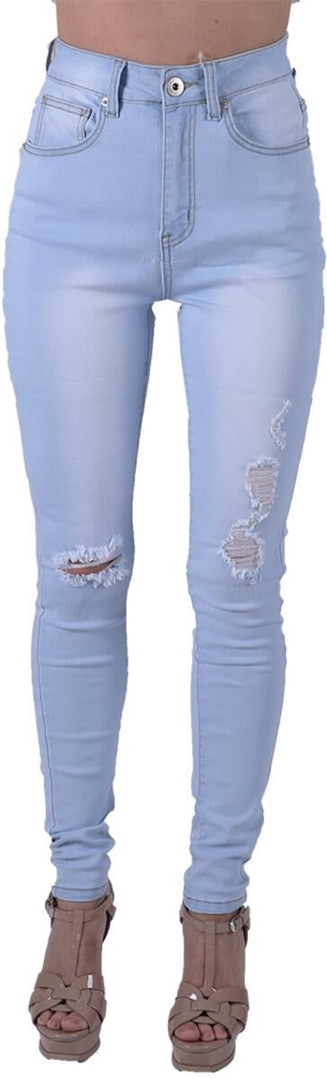 Red Fox - Knee Ripped Off Jeans - Ice Blue