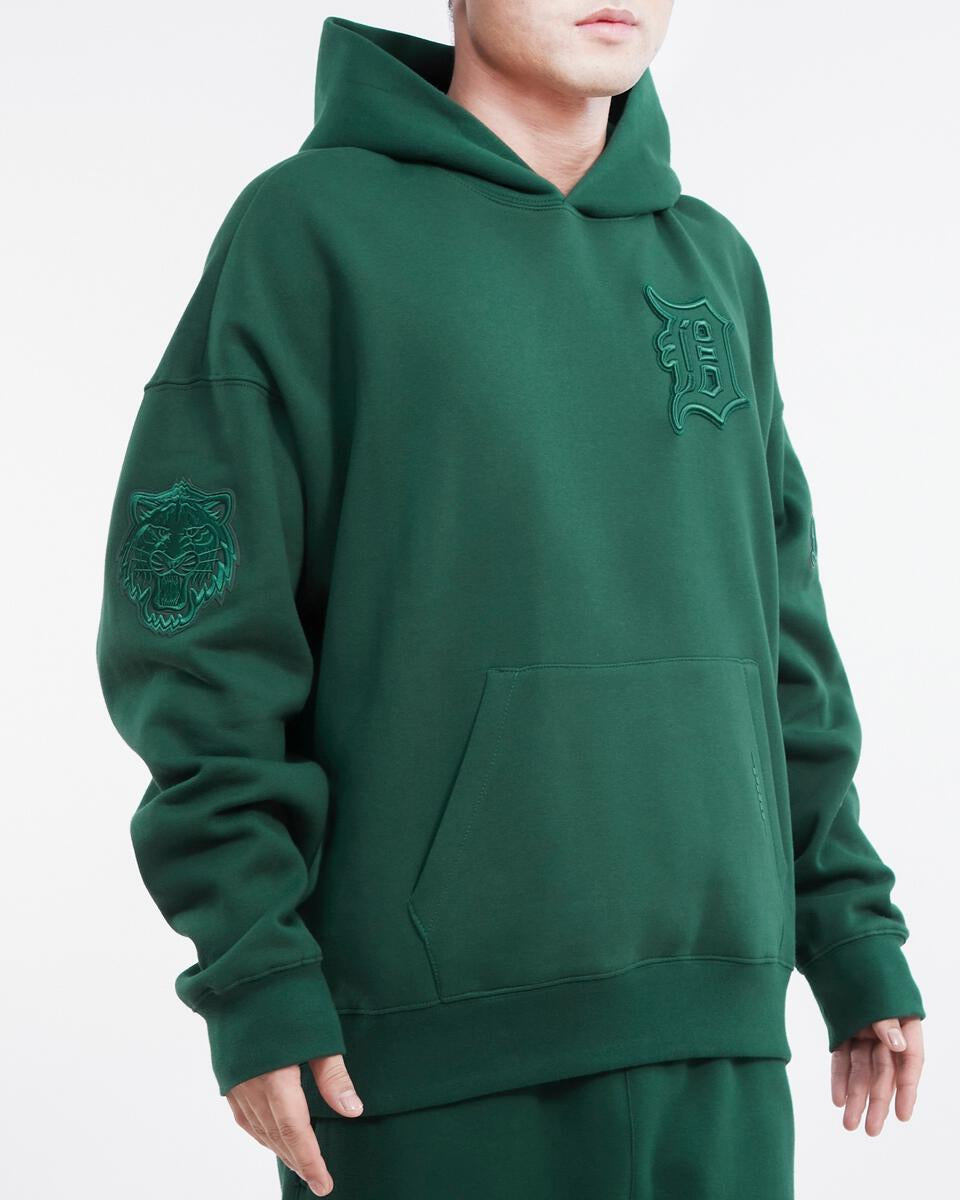 Pro Standard  - Detroit Tigers Neutral Drop Shoulder FLC PO Hoodie - Forest Green