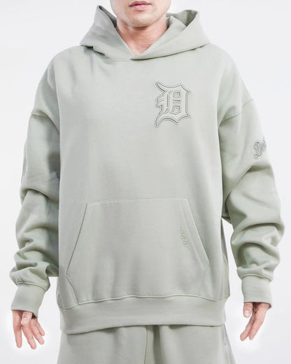 PRO STANDARD MLB DETROIT TIGERS NEUTRAL DROP SHOULDER MEN'S PULLOVER HOODIE