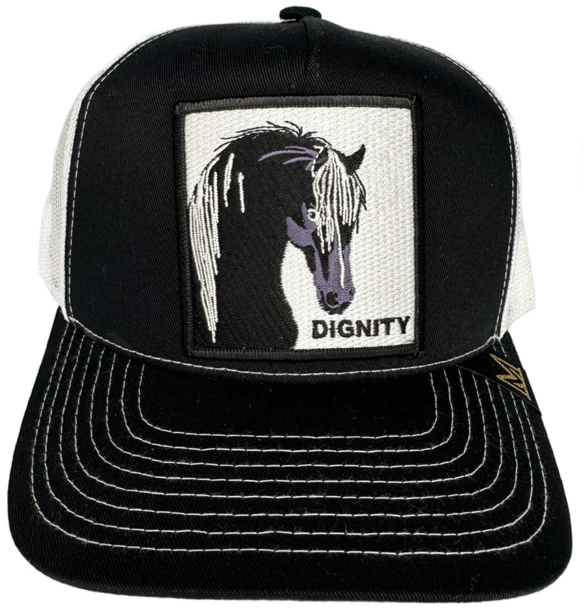 MV Dad Hats - Dignity Trucker Hat - Black/White