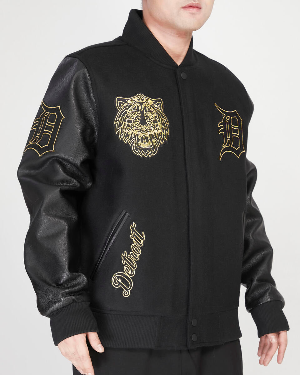 Pro Standard - Detroit Tigers Wool Varsity Jacket - Black & Gold