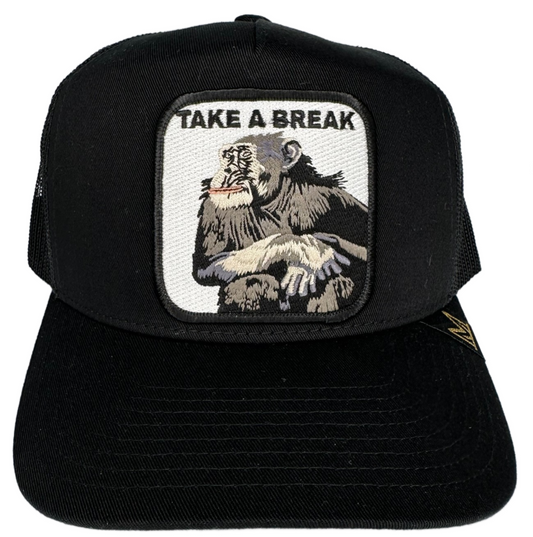 MV Dad Hats - Take A Break Trucker Hat - Black/Black