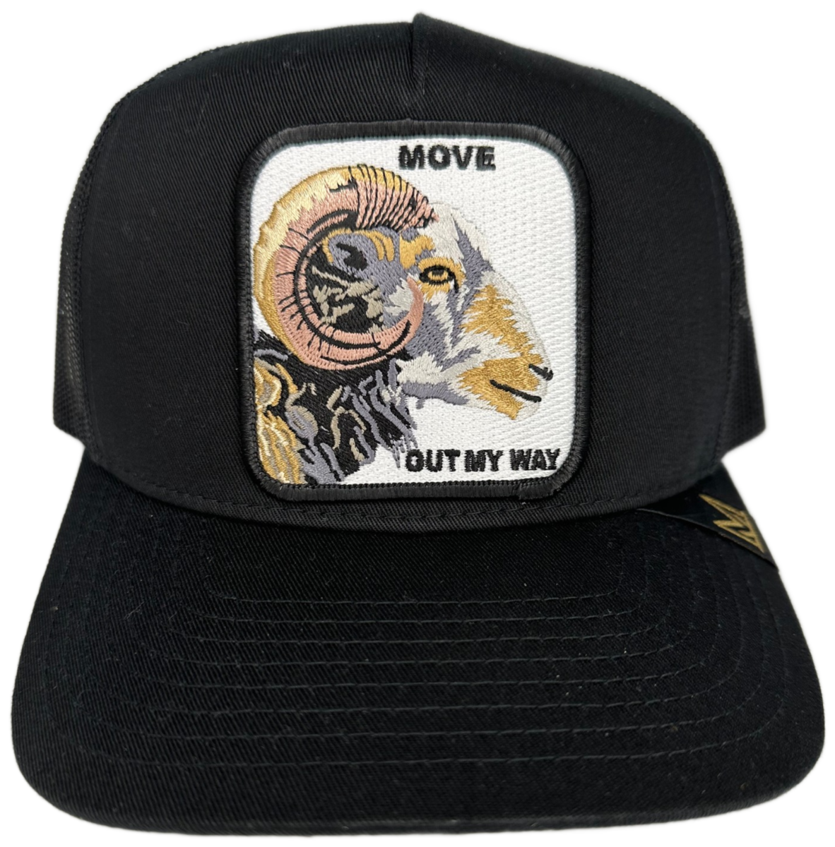 MV Dad Hats - Move Out My Way Trucker Hat - Black/Black