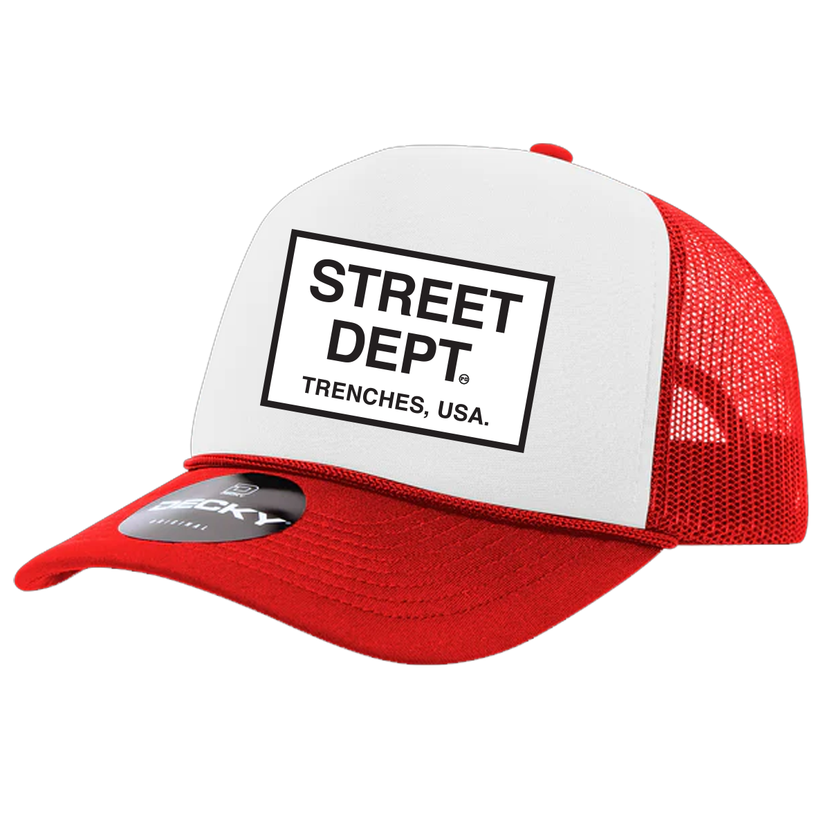 STREET DEPT - Trucker Hat (STDPT200) WHITE/RED