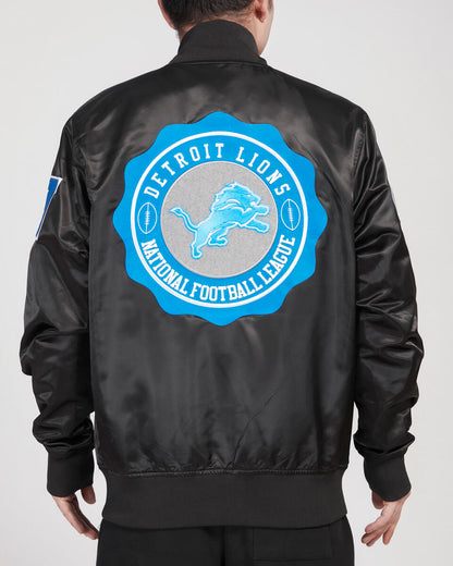 Pro Standard - Detroit Lions Crest Emblem Satin Jacket - Black