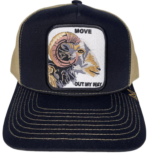 MV Dad Hats - Move Out My Way Trucker Hat - Black/Khaki