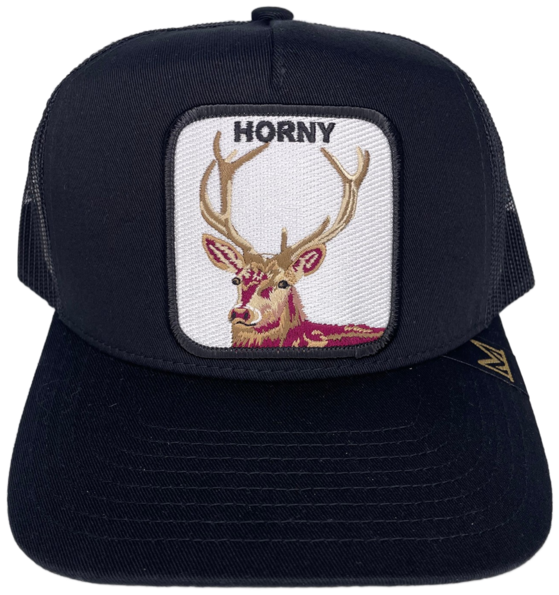 MV Dad Hats - Horny Trucker Hat - Black/Black