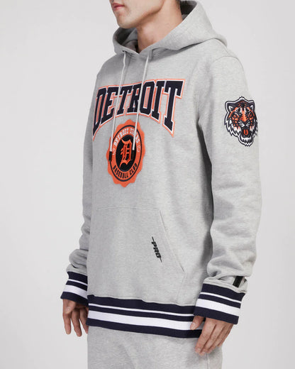 Pro Standard - Detroit Tigers Crest Emblem Rib Fleece Pull Over Hoodie