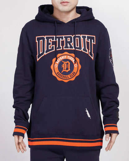 Pro Standard - Detroit Tigers Crest Emblem Rib Fleece Pull Over Hoodie