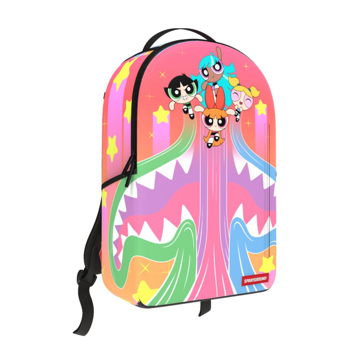 SprayGround-POWER PUFF GIRLS SHARKMOUTH FLYING TRAILS-BACKPACK (B5841)