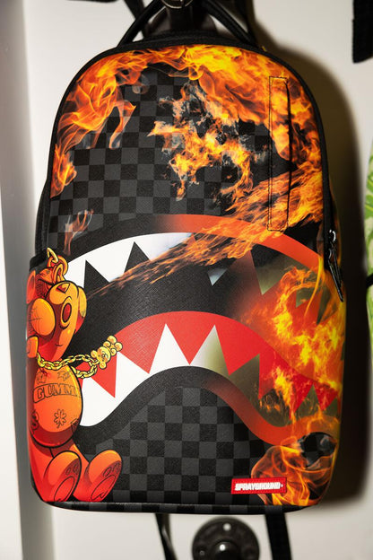 SprayGround-DIABLO BEAR FIRE MAN-BACKPACK (B6016)