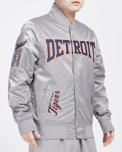 Pro Standard - Detroit Tigers Crest Emblem Satin Jacket - Gray