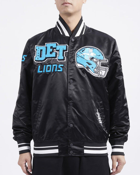 PRO STANDARD DETROIT LIONS RETRO MASH UP M RIB SATIN JACKET