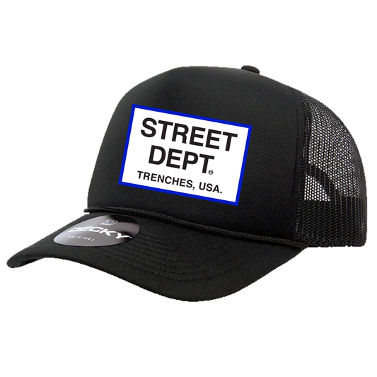 STREET DEPT - Trucker Hat (STDPT200) BLACK/BLUE