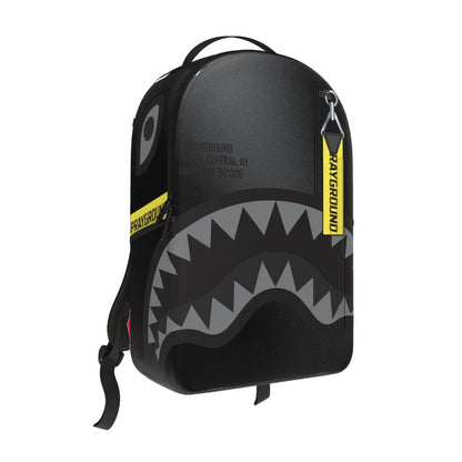 SprayGround SHARK CENTRAL YELLOW TAPE DLX SATIN BACKPACK (B7736)