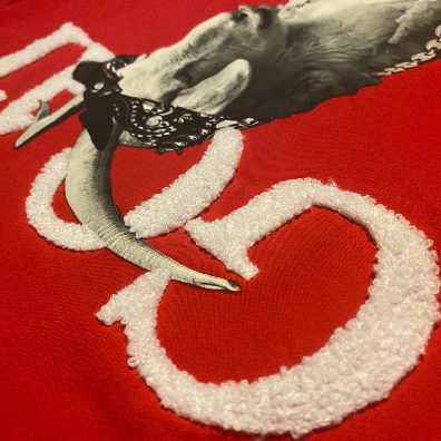 Streetz Iz Watchin CROP GOAT HOODIE BLK/RED