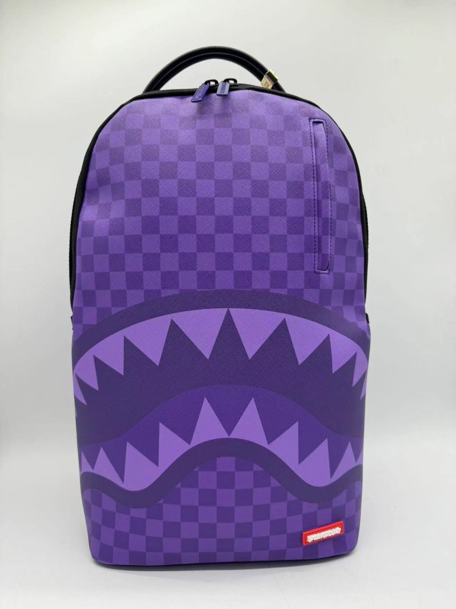 SprayGround PURPLE SHARK SHARKS IN PARIS DLXSV BACKPACK (B7645)