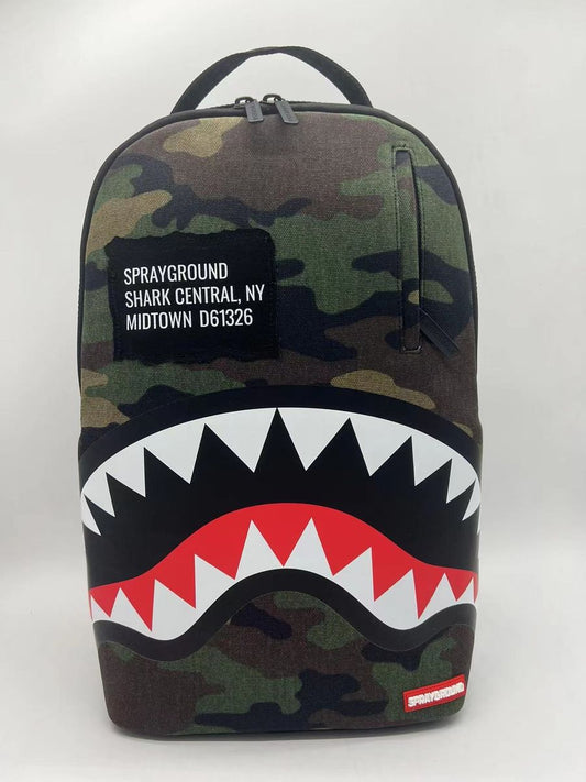 SprayGround SHARK CENTRAL CAMO DLXS BACKPACK (B7163)