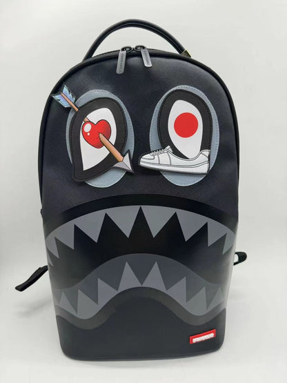 SprayGround BLACK REMOVABLE EYES DLXSV BACKPACK (B7556)