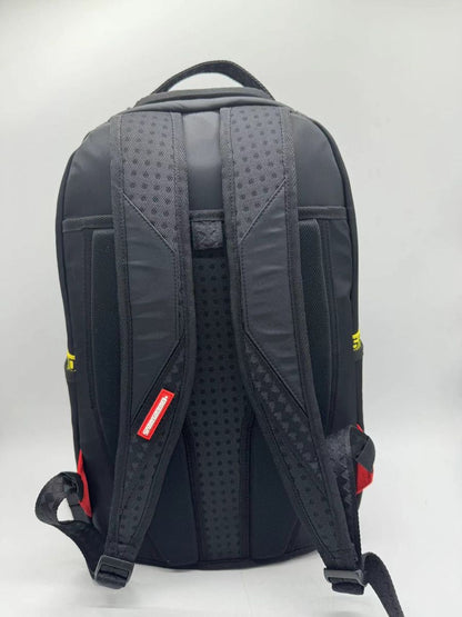 SprayGround SHARK CENTRAL YELLOW TAPE DLX SATIN BACKPACK (B7736)