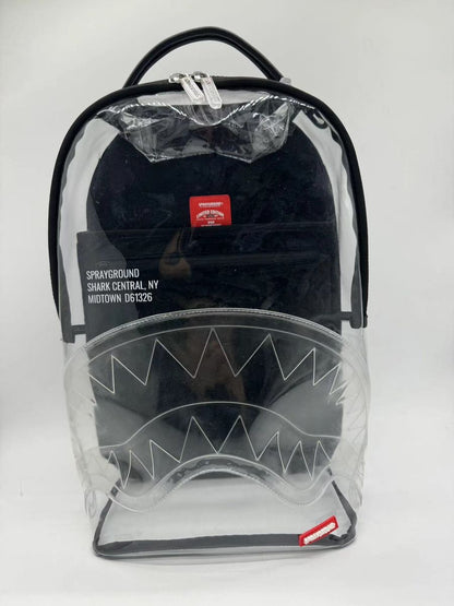 SprayGround SHARK CENTRAL CLEAR DLXSV BACKPACK (BLACK BACKPANEL) (B7710)
