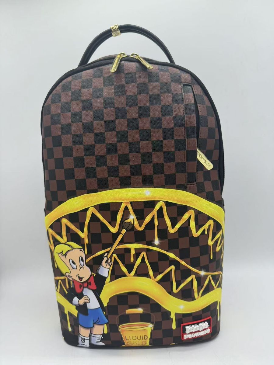 SprayGround RICHIE RICH GOLD SHARKMOUTH DLXSV BACKPACK