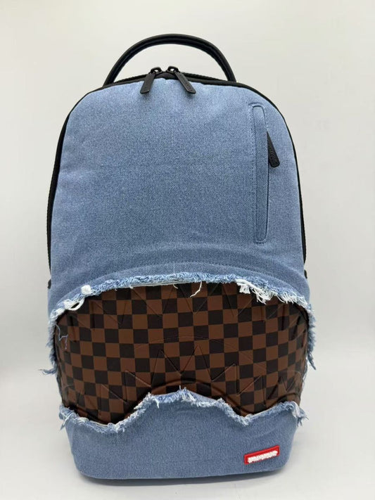 SprayGround DENIM SHARK BITE DLXSV BACKPACK (B7685)