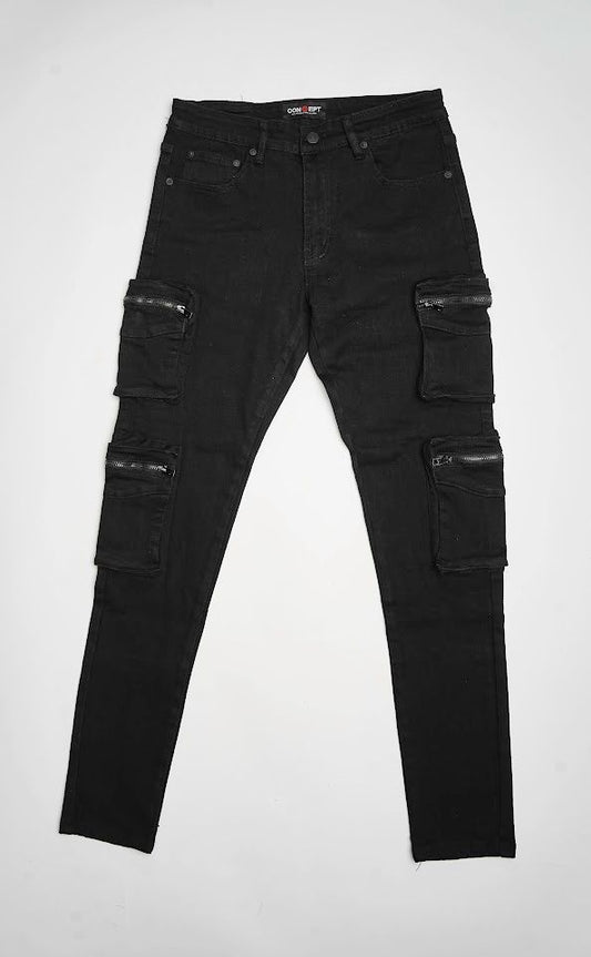 CONCEPT "Dunkirk" Jet Black JEANS (J-78 B)