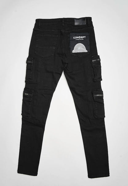 CONCEPT "Dunkirk" Jet Black JEANS (J-78 B)