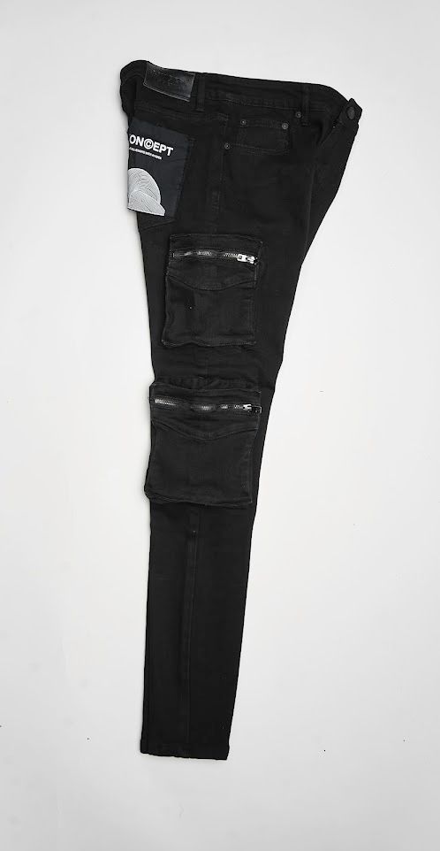 CONCEPT "Dunkirk" Jet Black JEANS (J-78 B)