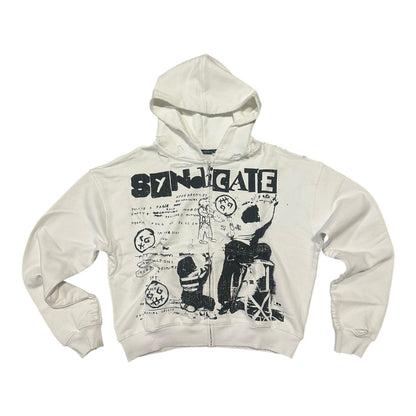 THE SYNDICATE "DEFIANCE" ZIP UP-WHT (SYNH_2)