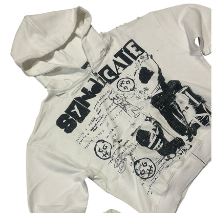 THE SYNDICATE "DEFIANCE" ZIP UP-WHT (SYNH_2)