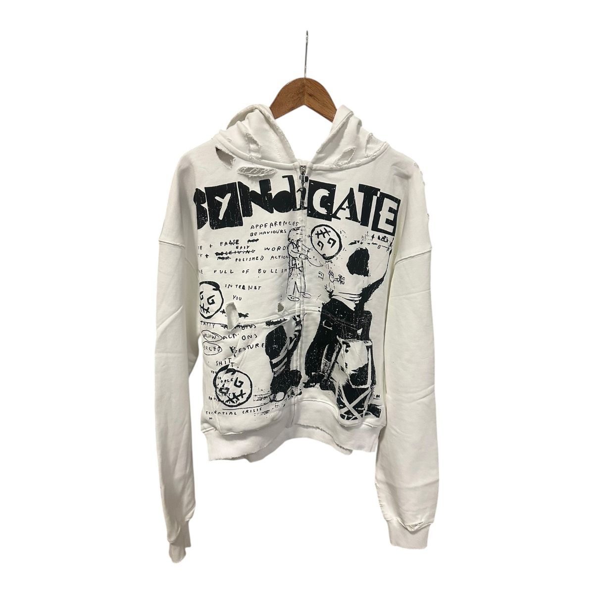 THE SYNDICATE "DEFIANCE" ZIP UP-WHT (SYNH_2)